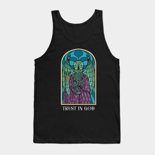 Cthulhu's Awakening: Unholy Presence in the Church Tank Top